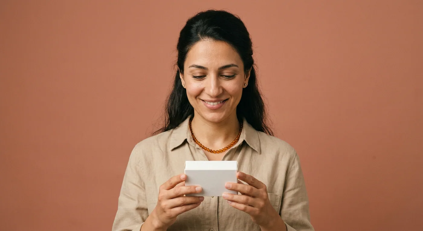 A patient receiving her prescription medicine.